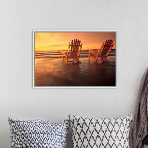 Quadro Decorativo Mar -  Cadeira na Água