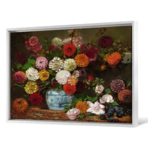 Quadro Decorativo Paisagens Natureza - Vaso com Dalilas