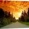 Quadro Decorativo Paisagens Natureza - Por do Sol na Estrada
