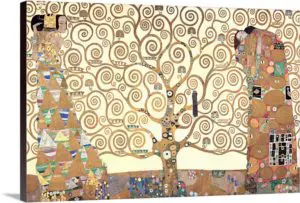 Quadro Decorativo Pintores Famosos -Árvore da Vidade - Klimt