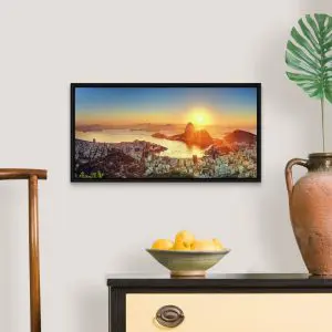 Quadro Decorativo Cidades - Por do Sol Maravilhos - Rio de Janeiro