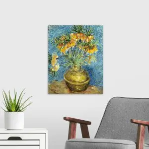 Quadro Decorativo Pintores Famosos -Vaso Girass?is Imperiais - Van Gogh