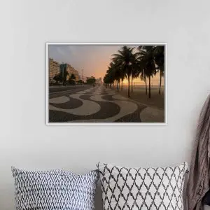 Quadro Decorativo Cidades - Por do Sol no Copacabana - Rio de Janeiro