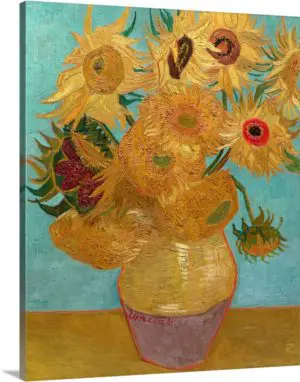 Quadro Decorativo Pintores Famosos - Vaso com 12 Girass?is-1889 - Van Gogh