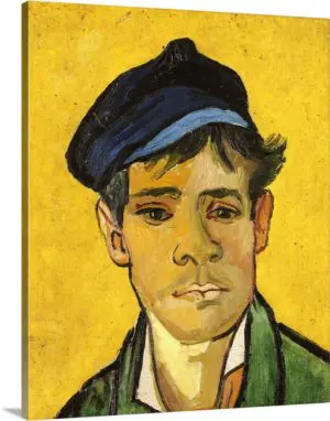 Quadro Decorativo Pintores Famosos - Homem Jovem com Chap?u - Van Gogh