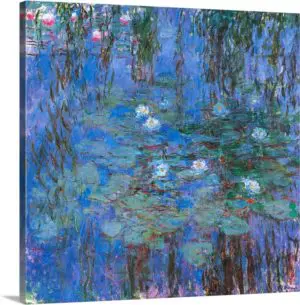 Quadro Pintores Famosos - Flores das Vitorias Regias Azuis - Monet