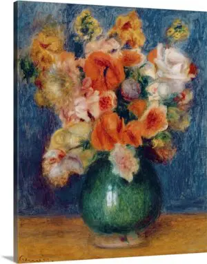 Quadro Decorativo Pintores Famosos - Vaso de Bouquet - Renoir