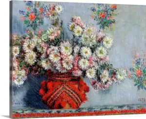 Quadro Decorativo Pintores Famosos - Crisantemos - Monet