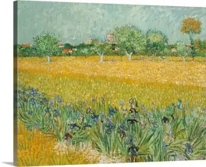 Quadro Decorativo Pintores Famosos -  Campo de Lírios  - Van Gogh