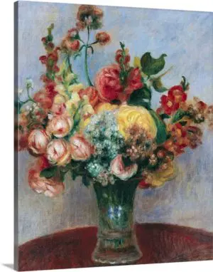 Quadro Decorativo Pintores Famosos - Vaso de Flores - Renoir