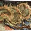 Quadro Decorativo Pintores Famosos - 4 Girassóis secos - Van Gogh