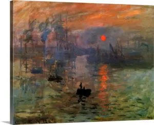 Quadro Decorativo Pintores Famosos - Impressão Nascer do Sol - Monet