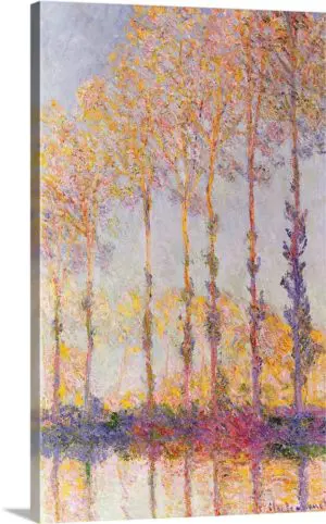 Quadro Decorativo Pintores Famosos - Árvores Laranjas  - Monet