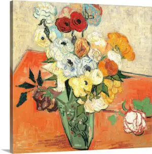 Quadro Decorativos  - Rosas e Anemonas - Van Gogh