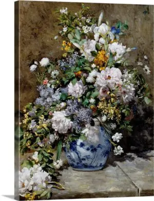 Quadro Decorativo Pintores Famosos - Bouquet de Primaveira - Renoir