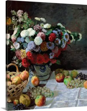 Quadro Decorativo Pintores Famosos - Flores e Frutas  - Monet