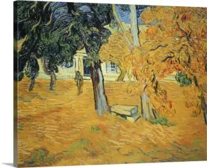 Quadro Decorativo Pintores Famosos - Parque em San Remy - Van Gogh