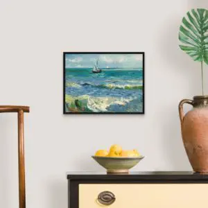 Quadro Decorativo Pintores Famosos - Vista do Mar perto de Les Saintes - Van Gogh