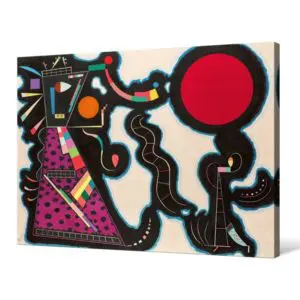 Quadro Decorativo Pintores Famosos -Le Rond Rouge Red- Kandinsky