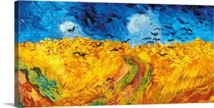 Quadro Decorativo Pintores Famosos - Campo com Corvos - Van Gogh