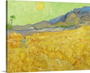 Quadro Decorativo Pintores Famosos - Wheat Fields   - Van Gogh