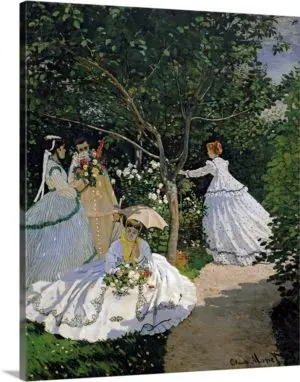 Quadro Decorativo Pintores Famosos - Mulheres no Jardim -1866  - Monet