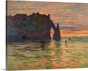 Quadro Decorativo Pintores Famosos -  Falézias na Praia Etretat  - Monet