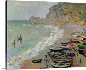 Quadro Decorativo Pintores Famosos -  Praia Etretat  - Monet