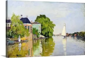 Quadro Decorativo Pintores Famosos -  Casas em Achterzaan - Monet