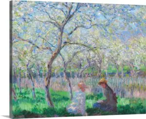 Quadro Decorativo Pintores Famosos - Springtime - Monet