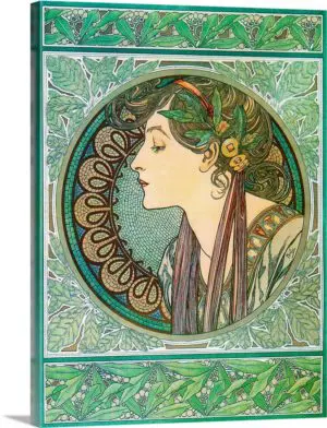 Quadro Decorativo Pintores Famosos - La Danse Lithographs Series IV - Alphonse Mucha