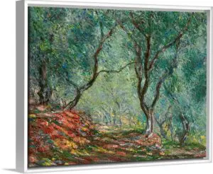 Quadro Decorativo Pintores Famosos -  Oliveiras no Jardim- Monet