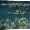 Quadro Decorativo Pintores Famosos -  Vitórias -Régias em reflexos verdes - Monet