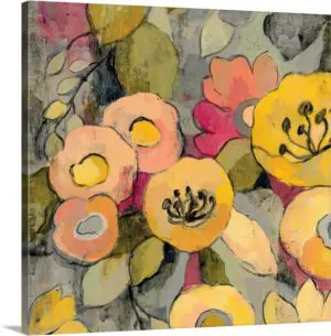 Quadro Decorativo Floral - Duas Flores Abstratas