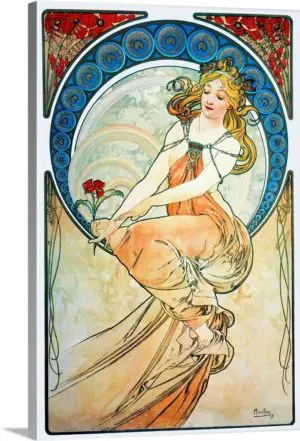 Quadro Decorativo Pintores Famosos - La  art- Alphonse Mucha