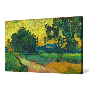 Quadro Decorativo Pintores Famosos - Paissagem em Country Road - Van Gogh