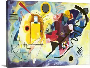 Quadro Decorativo Pintores Famosos - Gelb Rot Blau - Kandinsky