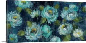 Quadro Decorativo Flores - Indigo azul