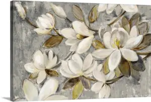 Quadro Decorativo Flores - Neutra Simples Magnólia