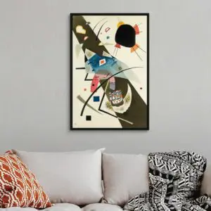 Quadro Decorativo Pintores Famosos - 2 Black Spots - Kandinsky