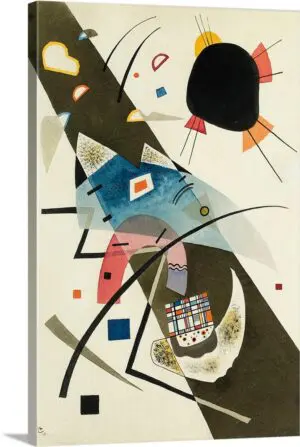 Quadro Decorativo Pintores Famosos - 2 Black Spots - Kandinsky