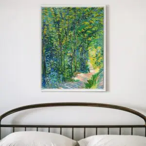 Quadro Decorativo Pintores Famosos - Caminho na Floresta - Van Gogh