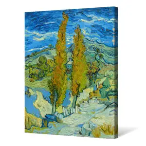 Quadro Decorativo Pintores Famosos - 2 Árvores perto de Saint Remy  - Van Gogh