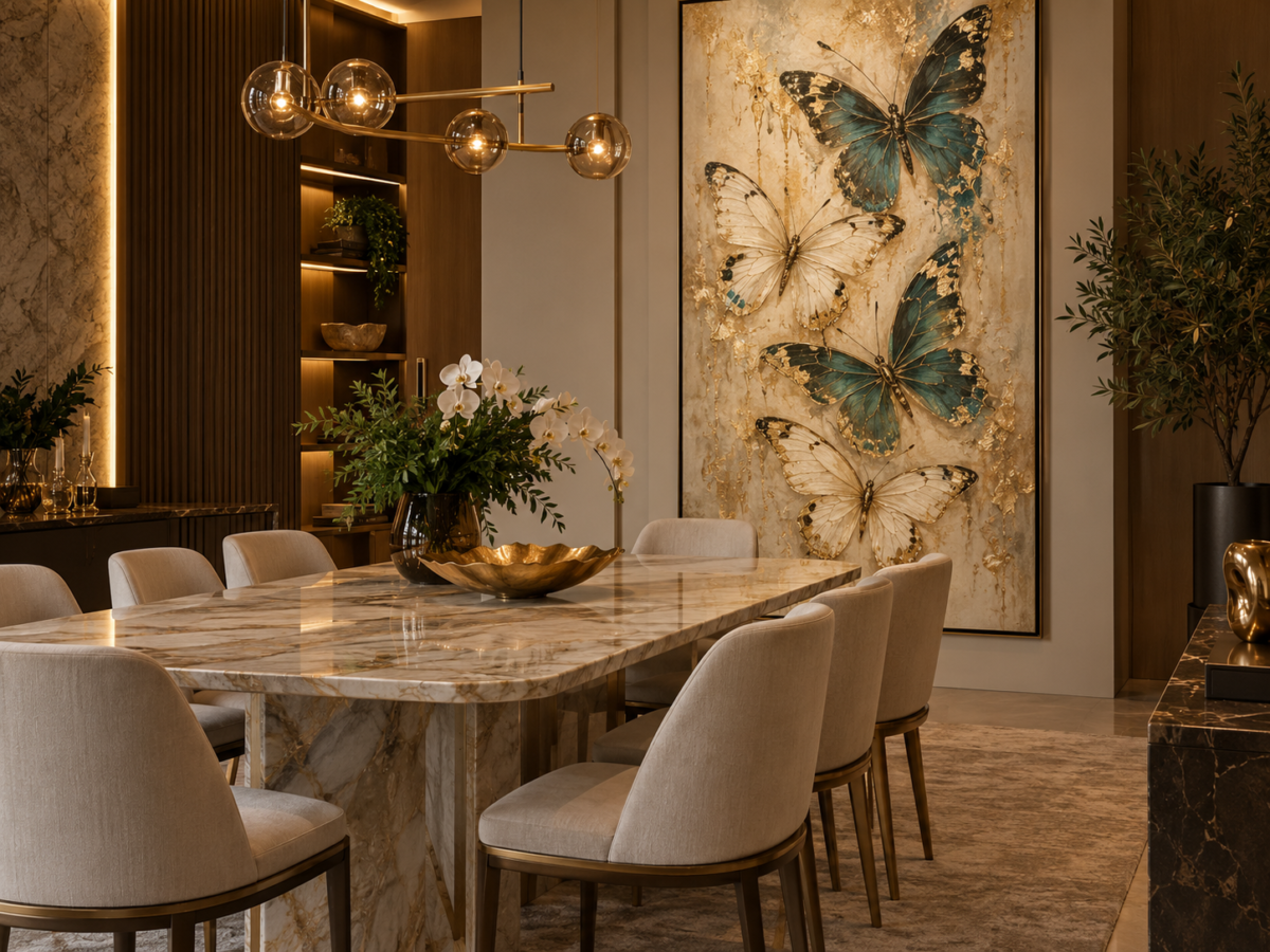 Quadro Decorativo Borboletas Azuis e Claras — Asas de Luz - Imagem 4