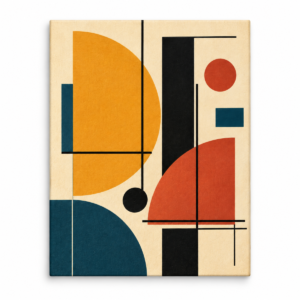 Quadro Decorativo Abstrato Geométrico Colorido — Compasso de Cores