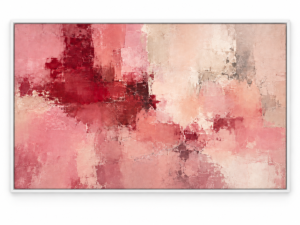Quadro Decorativo Abstrato Rosa e Vinho — Delicadeza Rosa