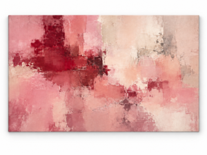 Quadro Decorativo Abstrato Rosa e Vinho — Delicadeza Rosa
