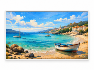 Quadro Decorativo Enseada e Barcos — Enseada Serena
