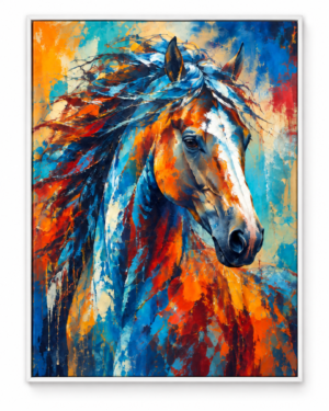Quadro Decorativo Cavalo Colorido — Espírito Livre