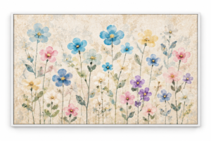 Quadro Decorativo Flores em Tons Suaves — Jardim de Afeto